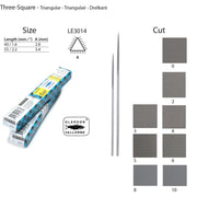Glardon-Vallorbe Three Square Escapement Files - LE3014 - Otto Frei