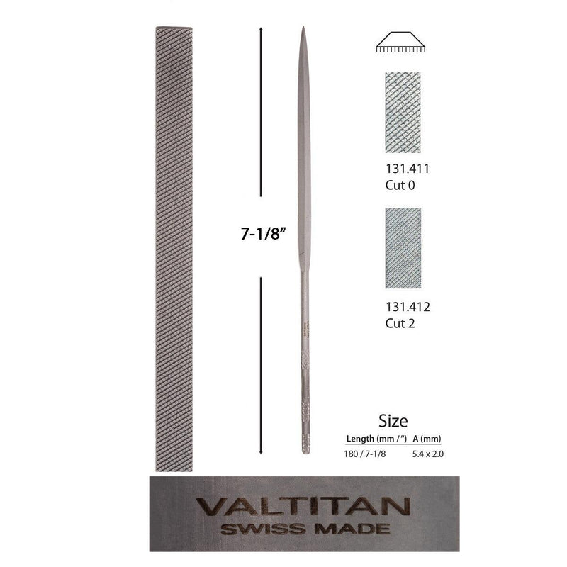 Glardon-Vallorbe Valtitan Barrette Needle Files LAV2411-180 - Otto Frei