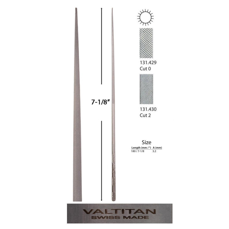 Glardon-Vallorbe Valtitan Round Needle Files LAV2410-180 - Otto Frei