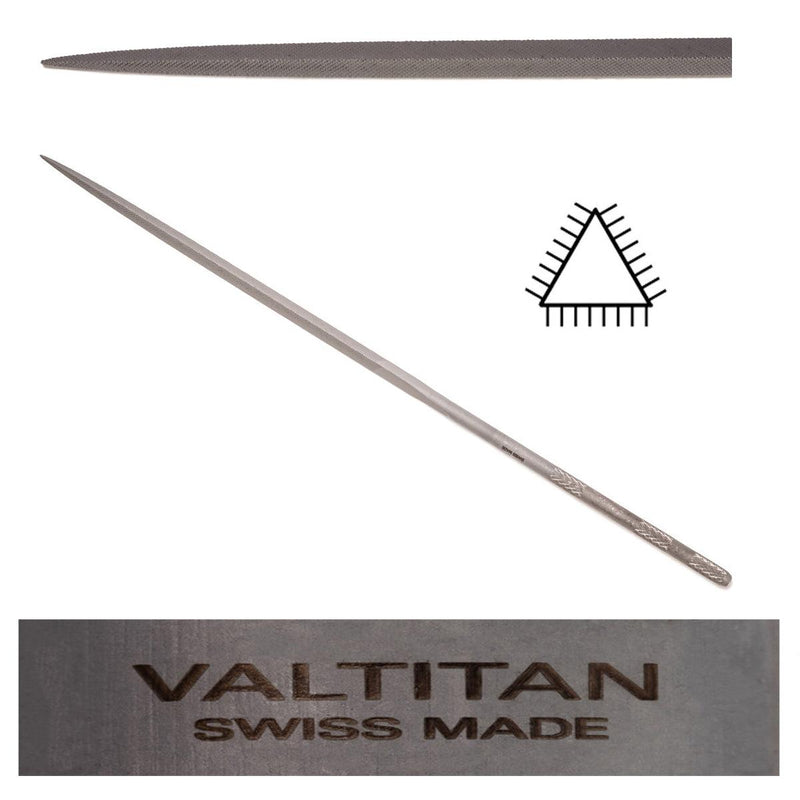 Glardon-Vallorbe Valtitan Three Square Needle Files LAV2407-180 - Otto Frei