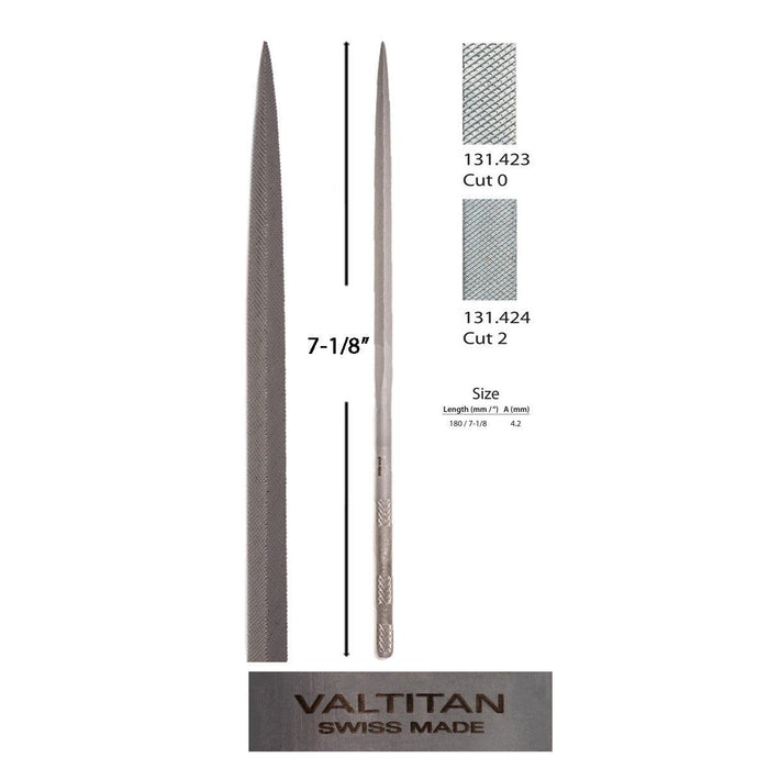 Glardon-Vallorbe Valtitan Three Square Needle Files LAV2407-180 - Otto Frei