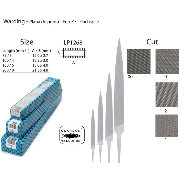 Glardon-Vallorbe Warding Thin Precision Files - LP1268 - Otto Frei