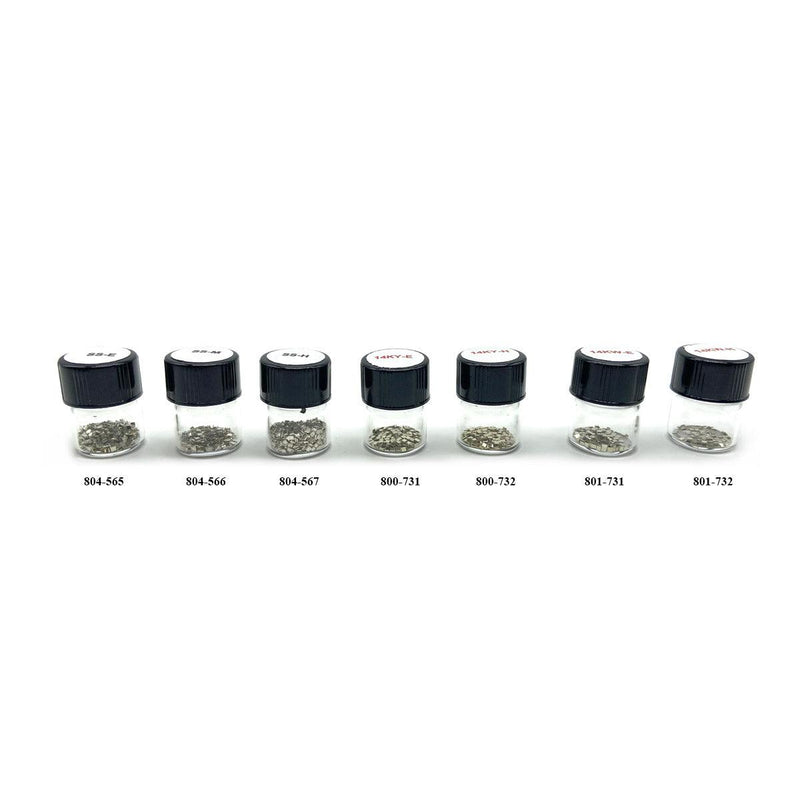 Gold & Silver Clipped Solder Kit in Glass Vials - Otto Frei