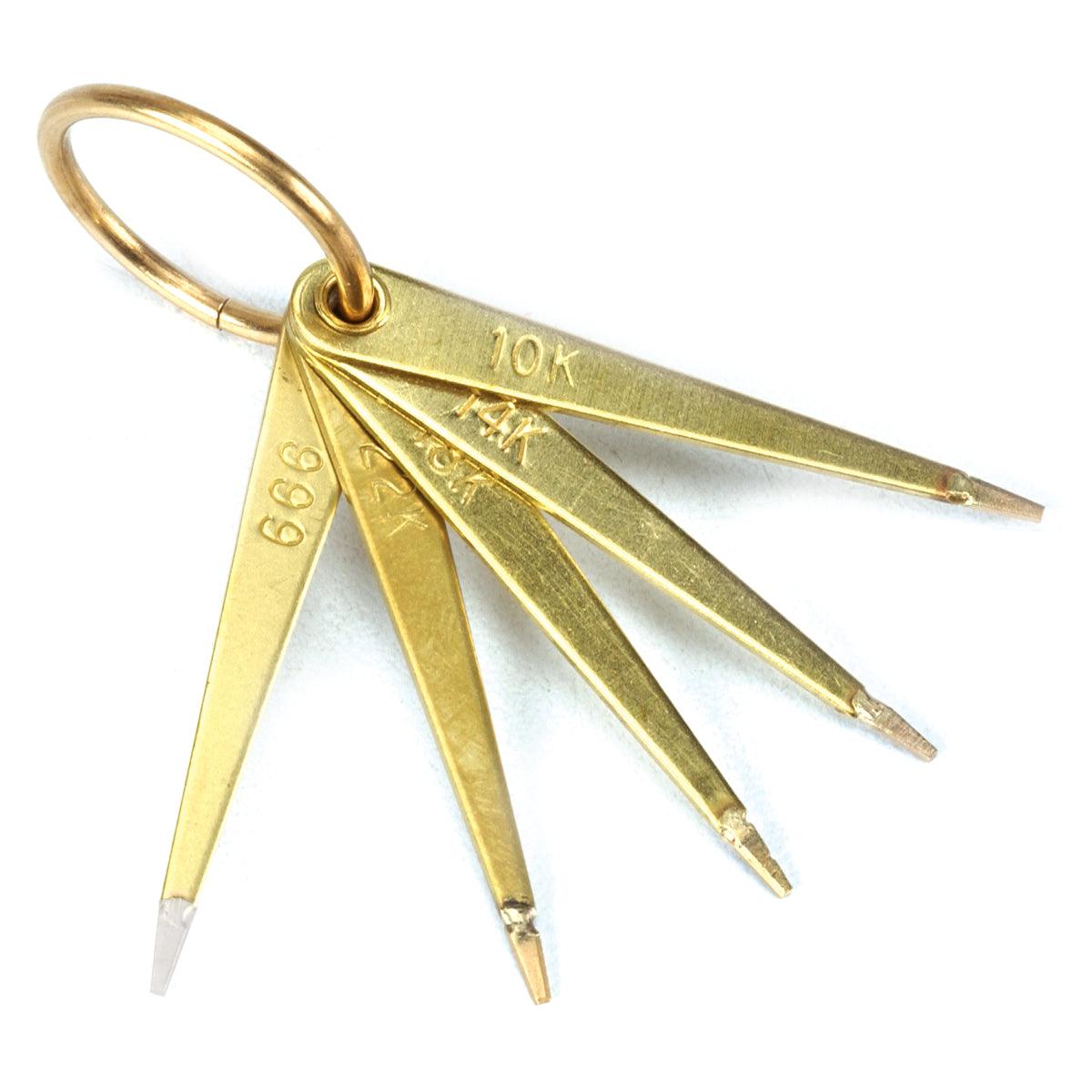 Gold Test Needles Set of 5 – 10K 14K 18K 22K & .999 Silver — Otto Frei
