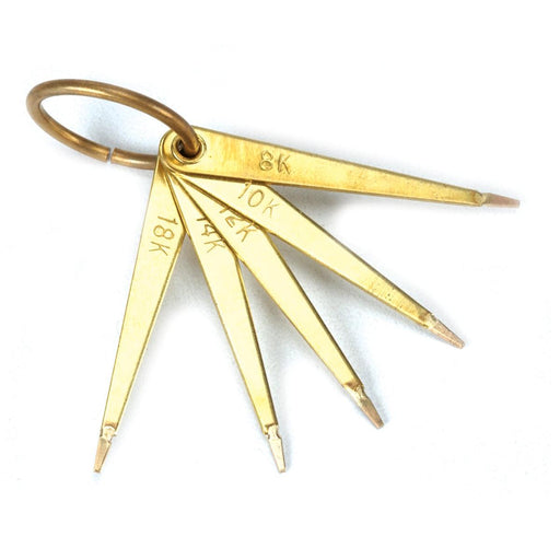 Gold Test Needles-Set Of Five-8K-10K-12K-14K & 18K - Otto Frei