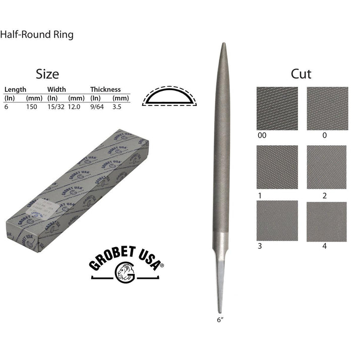 Grobet Half-Round Ring Precision Files - Otto Frei