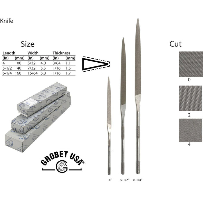Grobet Knife Needle Files - Otto Frei
