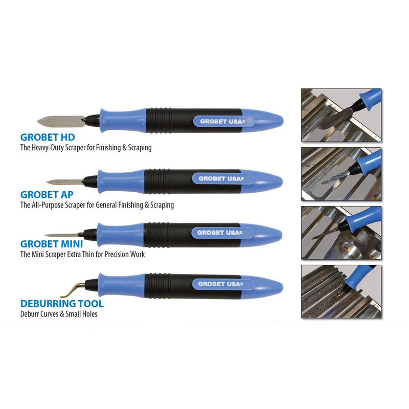 Grobet Scraper/Deburring Kit of 4 Tools - Otto Frei