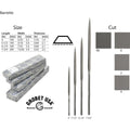 Limas de aguja barrette fabricadas en Italia por Grobet USA - 160-00