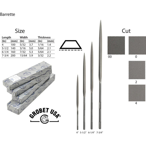 Grobet Barrette Needle Files - Otto Frei