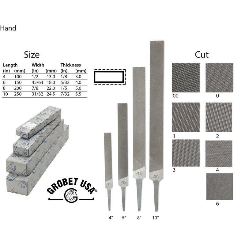 Grobet USA Italian Made Flat Hand Precision Files - Otto Frei