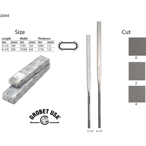 Grobet Joint Round Edge Needle Files - Otto Frei