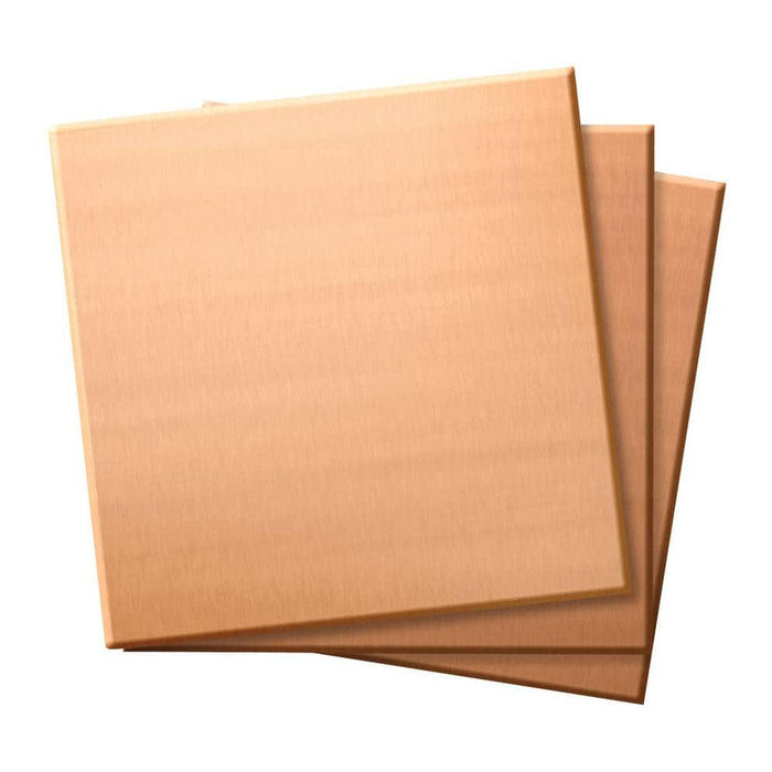 GRS 003-594 Copper 16 Gauge Square Practice Plates 2" x 2"-Pack of 3 - Otto Frei