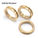GRS 004-489 Brass Channel Ring With Holes Sold by the Piece - Otto Frei