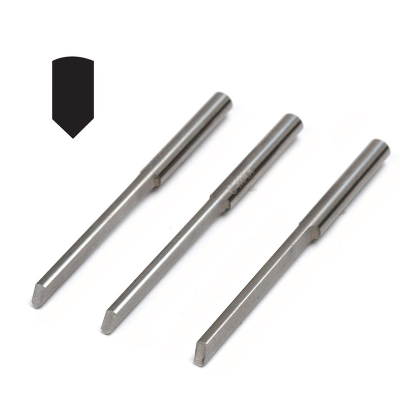 GRS C-Max Carbide 1/8" Round Shank Narrow Bevel Gravers-Sizes 90 Degrees to 120 Degrees - Otto Frei
