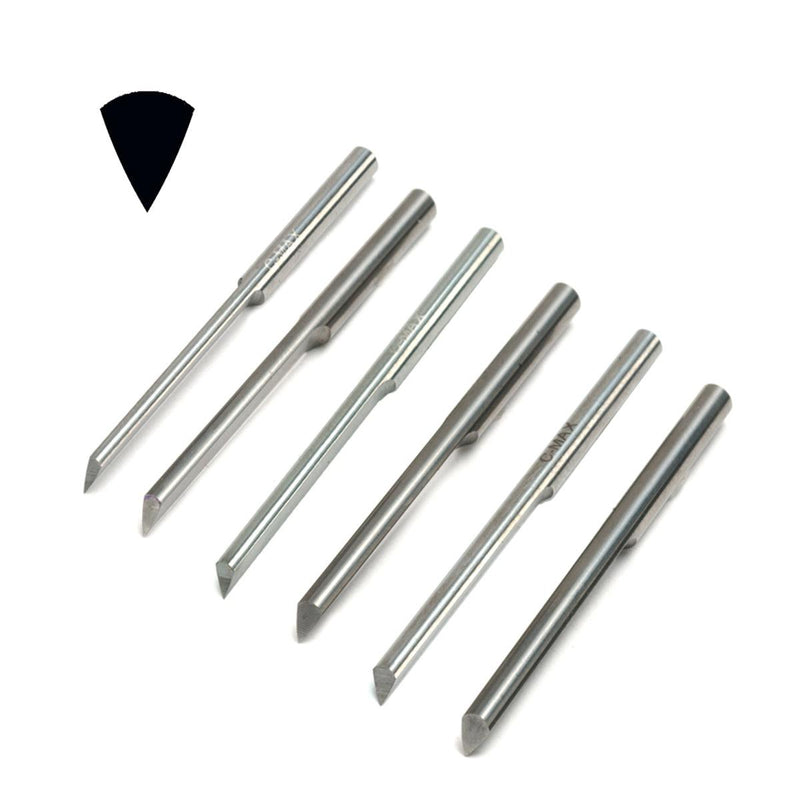 GRS C-Max Carbide 1/8" Round Shank Onglette Gravers-Sizes 0 to 5 - Otto Frei