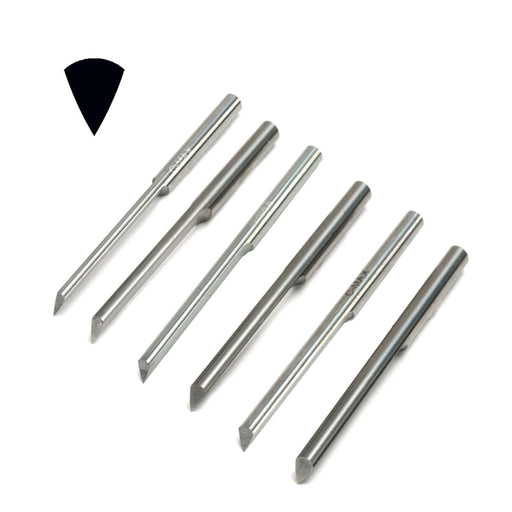 GRS C-Max Carbide 1/8" Round Shank Onglette Gravers-Sizes 0 to 5 - Otto Frei