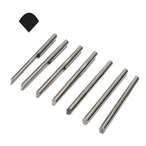 GRS C-Max Carbide 1/8" Round Shank RFF Point Gravers - Kit of 7 - Otto Frei