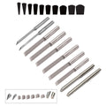 Burins plats coniques à tige ronde de 1/8 po en carbure C-Max GRS – tailles 36 à 45 - #37 0.4mm x 15 Degrés