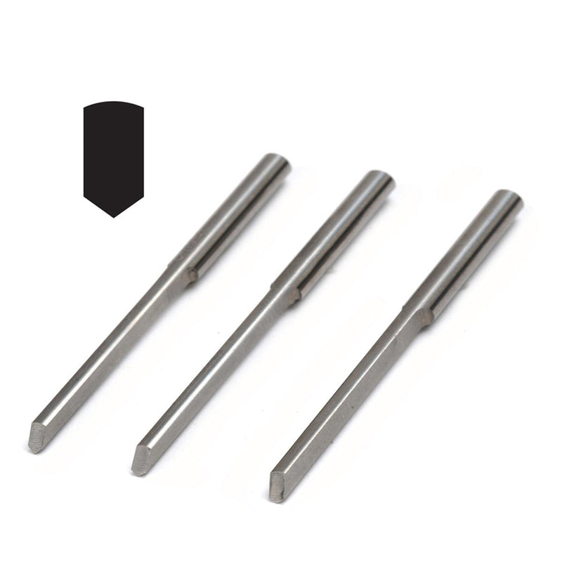 GRS GlenSteel 1/8" Round Shank Narrow Bevel Gravers-Sizes 90 Degrees to 120 Degrees - Otto Frei