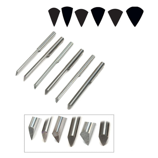 GRS GlenSteel 1/8" Round Shank Onglette Gravers-Sizes 0 to 5 - Otto Frei