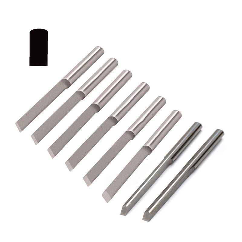 GRS GlenSteel 1/8" Round Shank Parallel Flat Gravers-Sizes 38 to 45 - Otto Frei