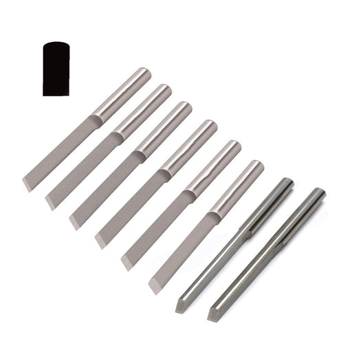 GRS GlenSteel 1/8" Round Shank Parallel Flat Gravers-Sizes 38 to 45 - Otto Frei