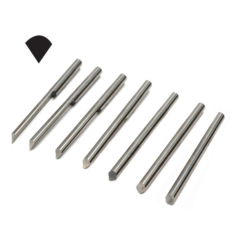 GRS GlenSteel 1/8" Round Shank RFF Point Gravers-Sizes 30 Degrees to 120 Degrees - Otto Frei