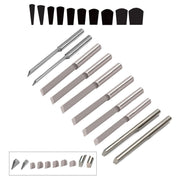 GRS GlenSteel 1/8" Round Shank Tapered Flat Gravers-Sizes 36-45 - Otto Frei