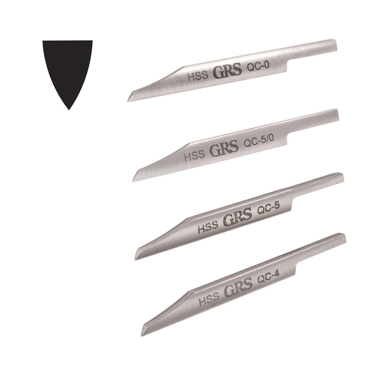 Silver Gravers GRS Pre-Cut QC HSS Onglette Gravers, Sizes 5/0–8 | GRS — Otto Frei