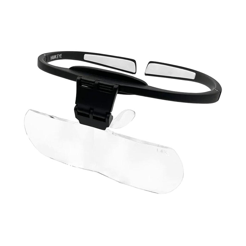 Hawk Eye Head Loupes-Regular Focus Black 1.6X & 2X - Otto Frei