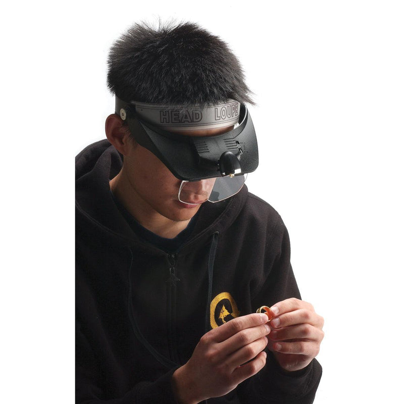 Head Loupe Visor Magnifier With 4 Lens & Light - Otto Frei