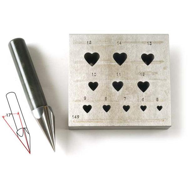 Heart Bezel Block Small 5–15mm 11 Holes 17° | OttoFrei — Otto Frei