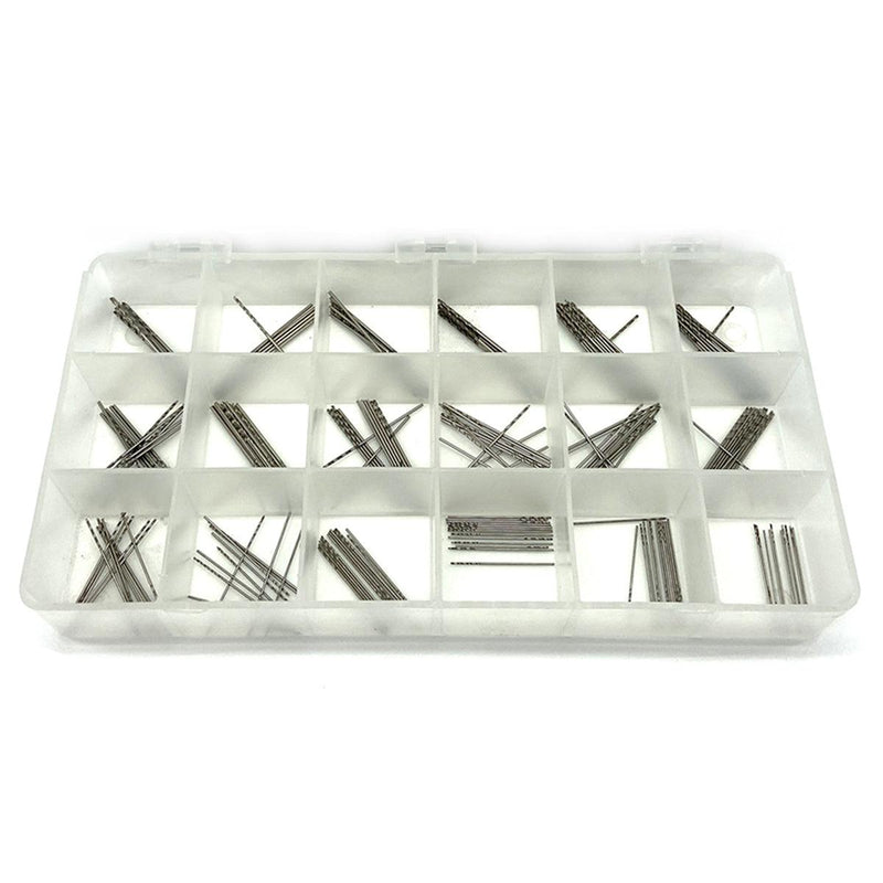 High Speed Steel Twist Drill Kit 216 Pcs. 0.53mm To 1.07mm (#75-#58) In Plastic Box - Otto Frei