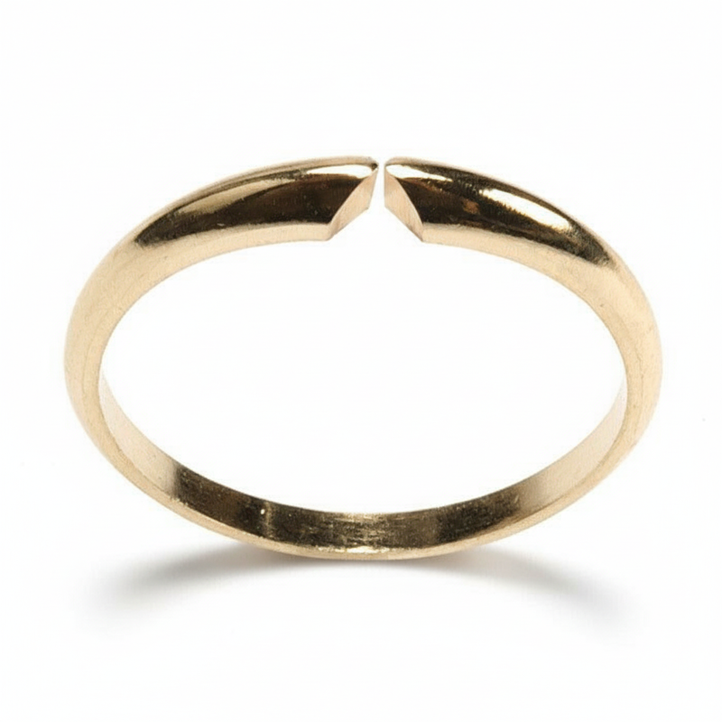 Gold & Platinum Half Round Ring Shanks – Notched for 4-Prong Settings