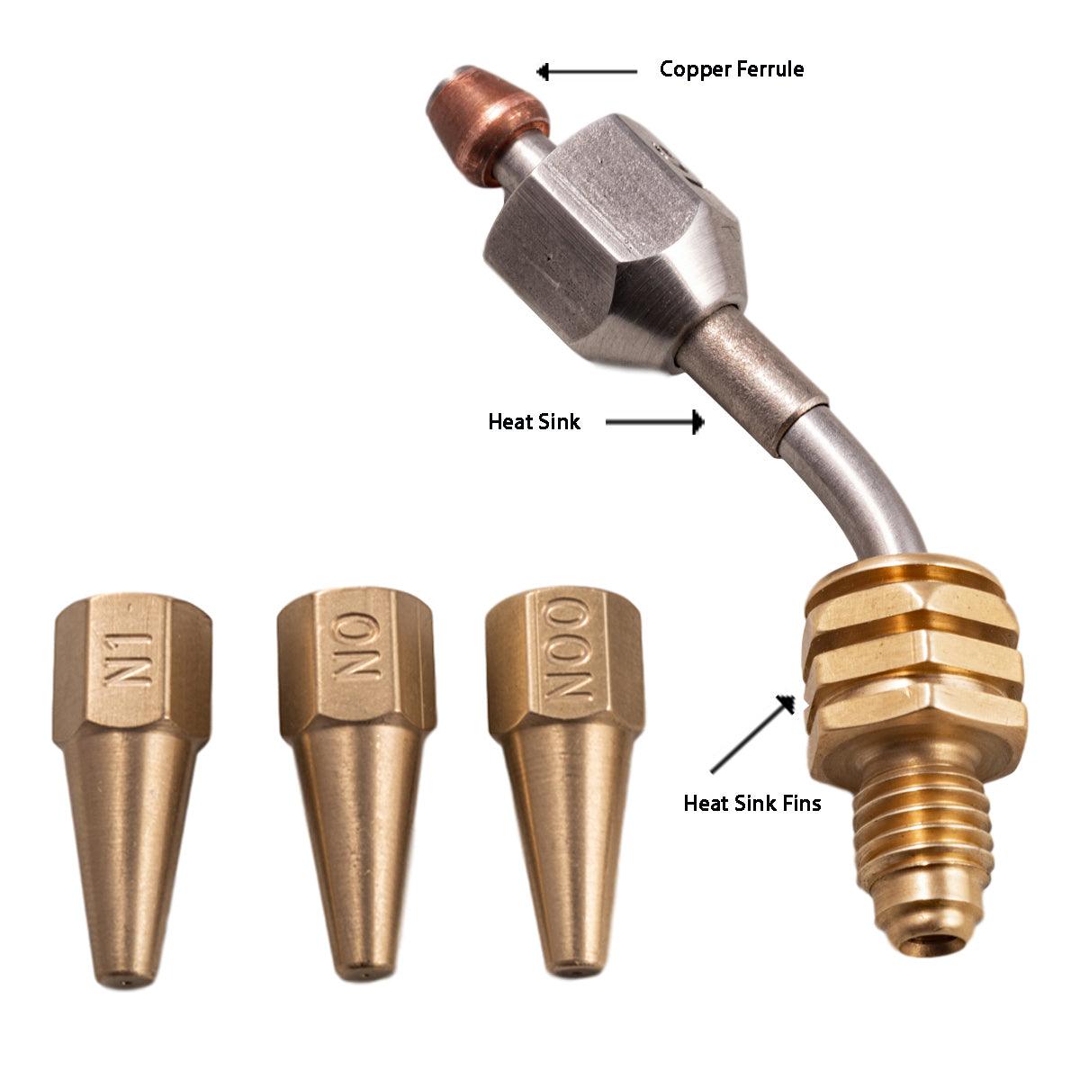 ImpGen Cooler Head Tube Adapter Kit für Little Torch mit 3 Meco-Spitzen ...