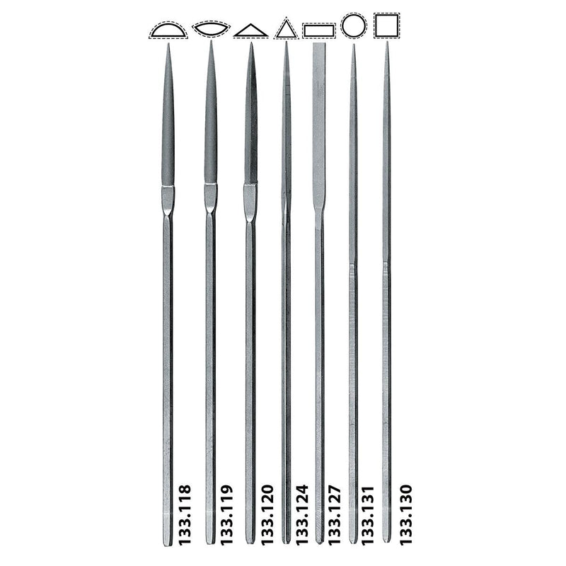 Individual Glardon-Vallorbe Escapement Shape Buff Files - Otto Frei