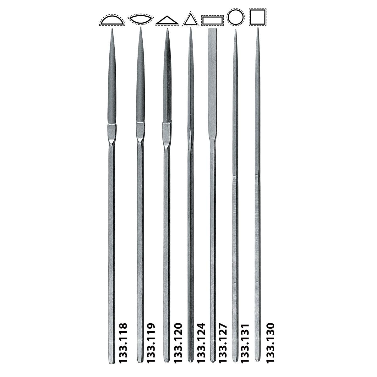 Buff File Sassy Glardon-Vallorbe G10 Escapement Buff Files | 7 Profiles — Otto Frei