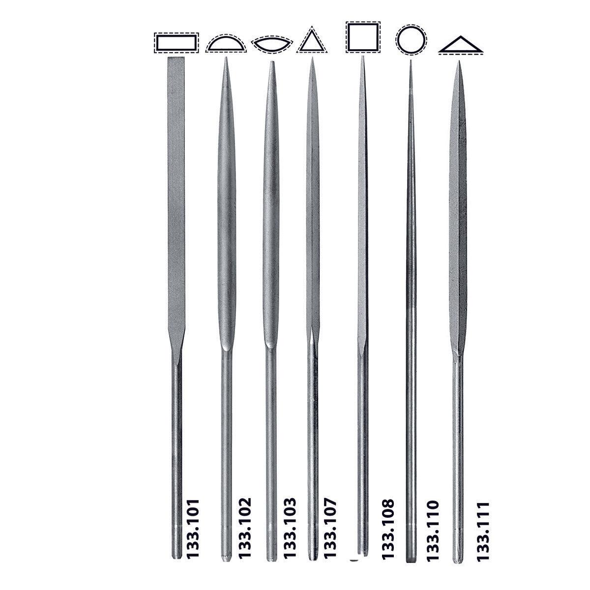 Buff File Sassy Glardon-Vallorbe Needle Buff Files – 7 Profiles | G10 Ceramic — Otto Frei