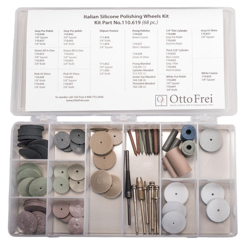 Italian Silicone Polishing Kit 68 Pieces - Otto Frei