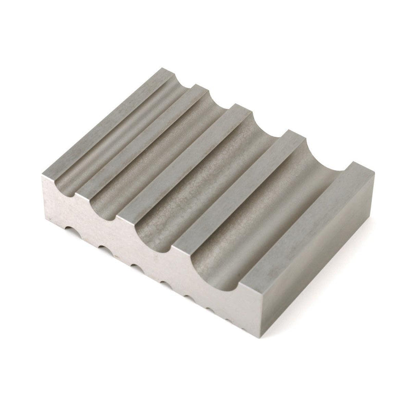 Italian Steel Bending Block with 12 Half Round Slots - Otto Frei