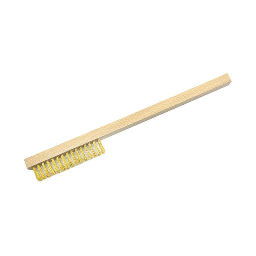 Japanese Brass 2 Rows Hand Brush 9-1/4" Long with Wood Handle - Otto Frei