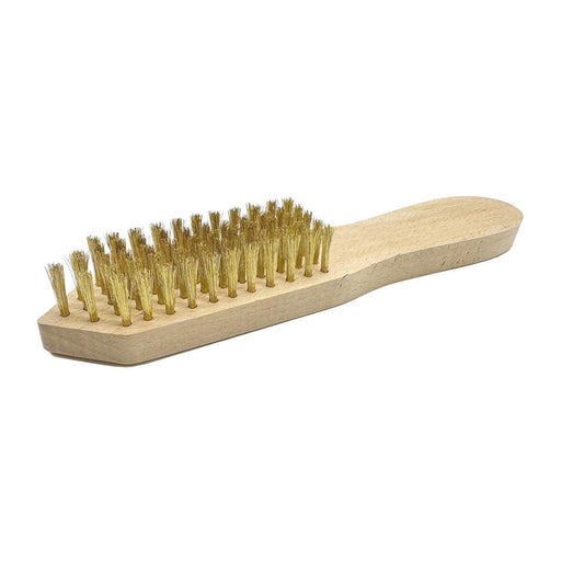 Japanese Brass Tapered Hand Brush 8-1/2" Long with Wood Handle - Otto Frei