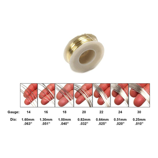 Jeweler's Brass Round Wire-14 to 30 Gauge - Otto Frei