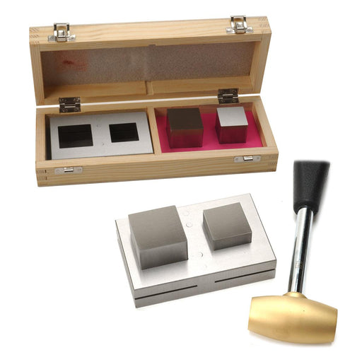 Jumbo Square Shaped Set of 2 Disc Cutters in Wood Box - Otto Frei