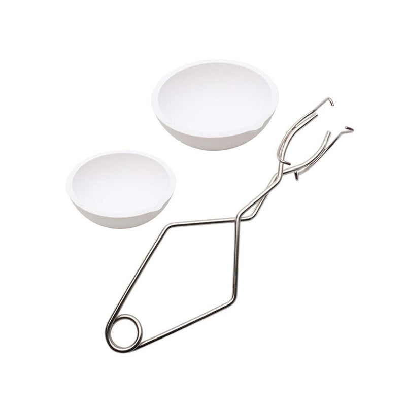 Jumbo Whip Melting Dish Holder with 2 Crucibles 4" & 5-1/2" - Otto Frei