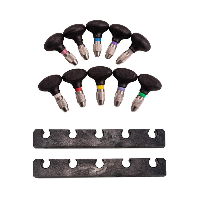 Jura by GRS 500-521 Set of 10 Hand Chucks with 2 Chuck Organizers - Otto Frei