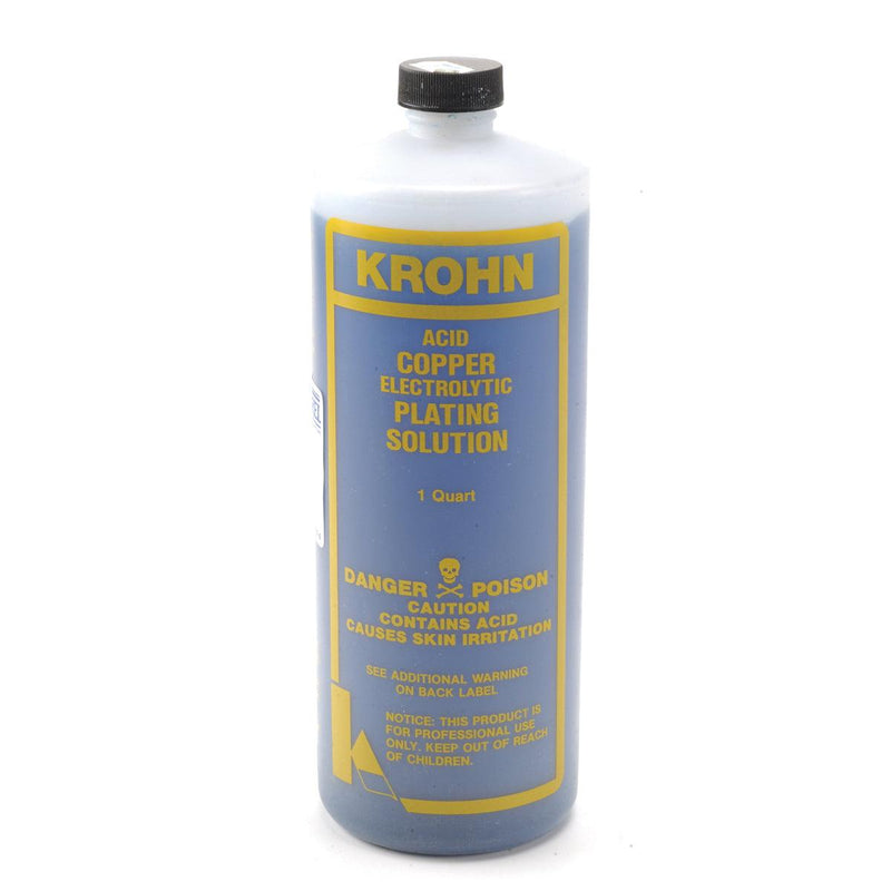 Krohn Acid Copper Electrolytic Plating Solution-1 Quart - Otto Frei