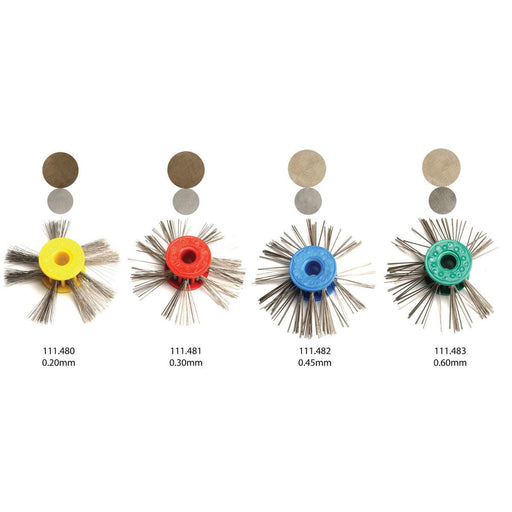 Large Texturing Wheel Kit Set Of 4  For Mounting On Tapered Spindles-Eye Protection Must Be Worn - Otto Frei