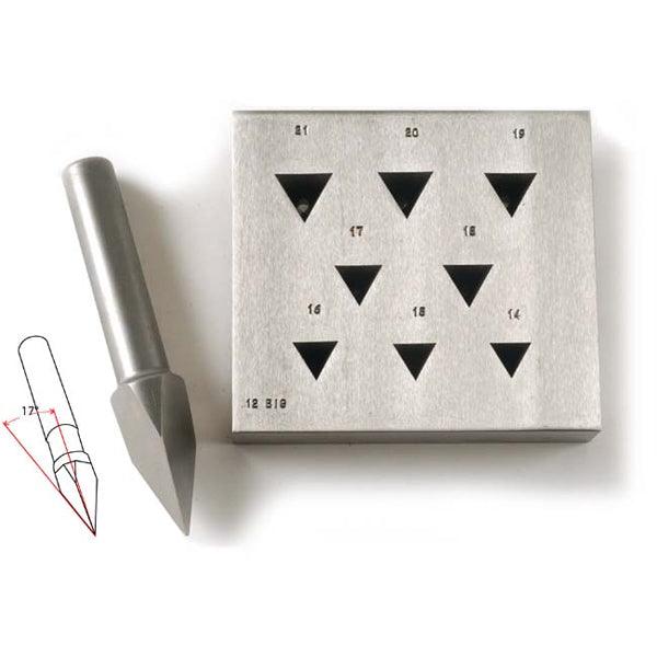 Large Triangular Bezel Block-14mm to 21mm 8 Holes 17 Degree — Otto Frei